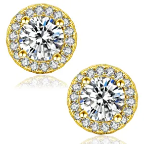 0.5/1.0 Carats *2 Excellent VVS1 Moissanite Earrings 0106