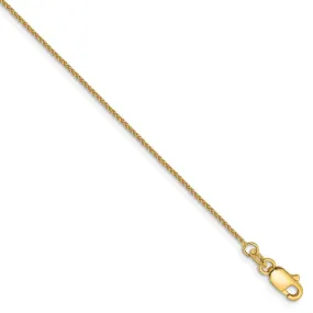 0.8mm, 14k Yellow Gold, Solid Spiga Chain Bracelet, 6 Inch