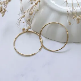 14K Gold Hoop Earrings XL 39mm