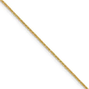 1.4mm 14k Yellow Gold Solid Flat Cable Chain Necklace