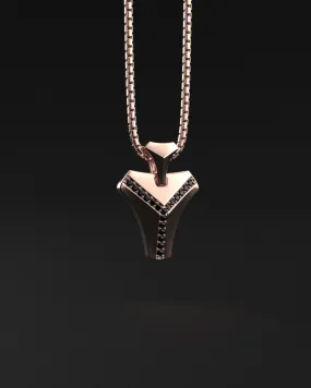 18k Solid Rose Gold & Black Diamonds Pendant | Kudos  #2