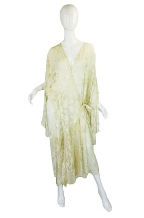 1920s Silk Lace Peignoir or Evening Piece