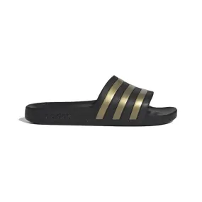 Adidas Men's Adilette Aqua Slide (Core Black/Gold Metallic/Core Black)