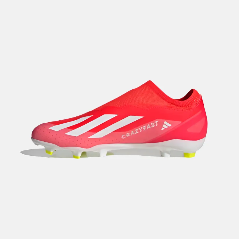 Adidas x Crazyfast League Laceless Firm Ground Football Shoes -Solar Red/Cloud White/Team Solar Yellow 2