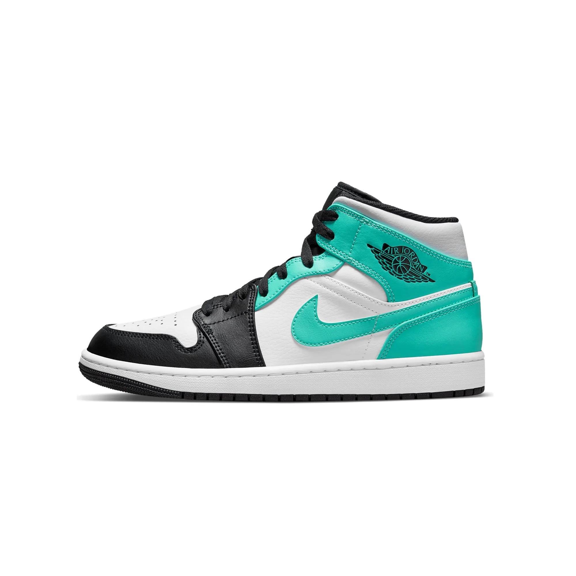 Air Jordan 1 Mens Mid Shoes 'White/Tropical Twist-Black'