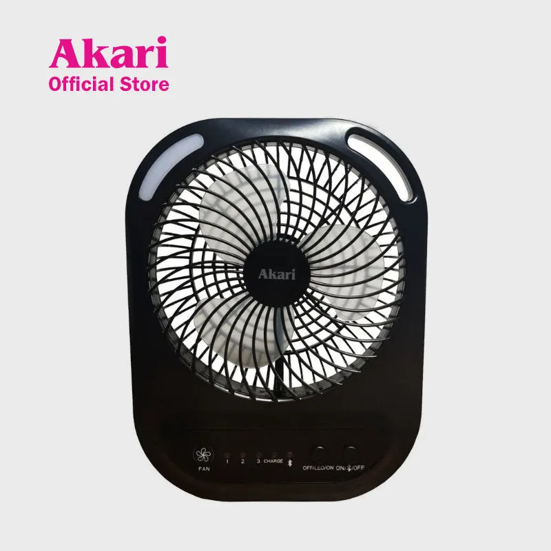 Akari Rechargeable  LED Bluetooth Music Box Fan (ARBF-5512MB)