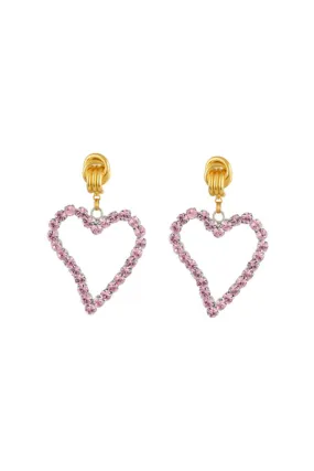 All Of My Heart Earrings Mini Pink