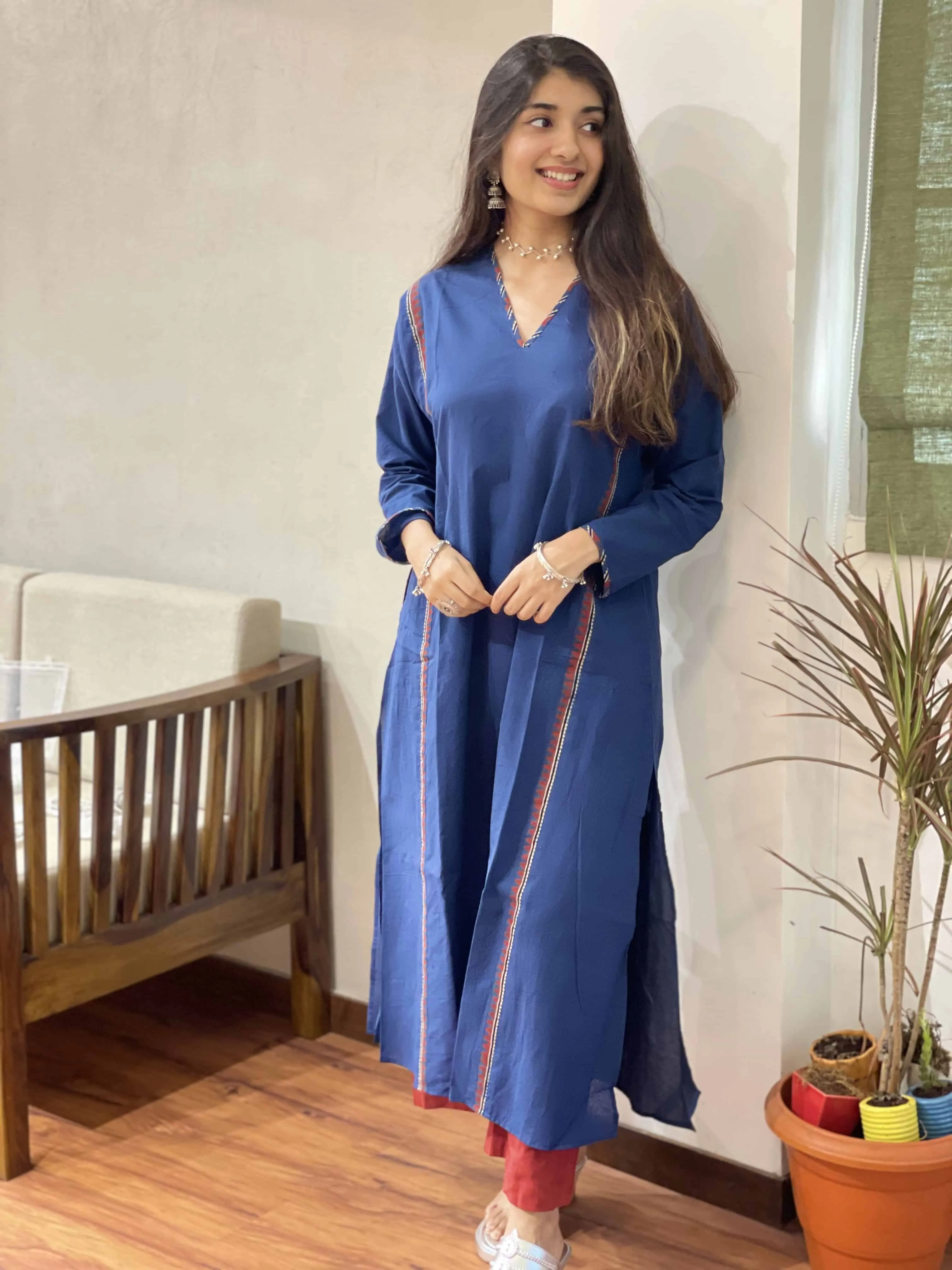 Anam Indigo Kali Kurta