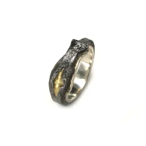 Antique Ring with Gold Inlay