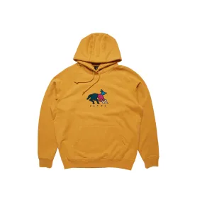 anxious dog hooded sweatshirt (gold yellow)