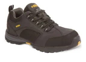 Apache Black Leather/Mesh Safety Trainer with Steel Toe Cap & Midsole - Model AP318 SM