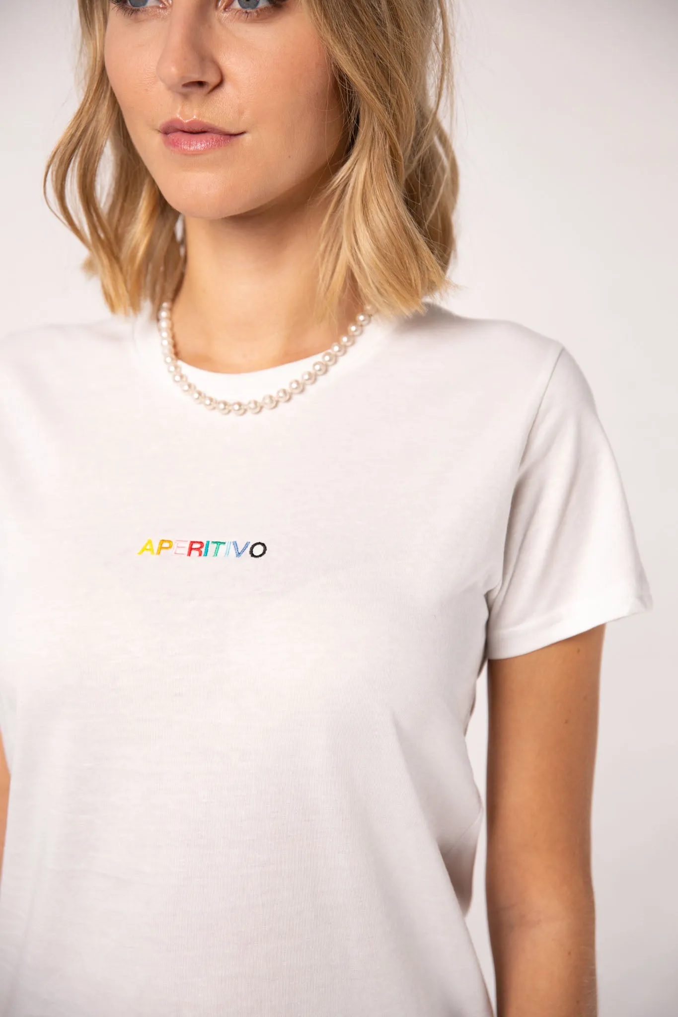 Aperitivo | Besticktes Frauen Bio Baumwoll T-Shirt