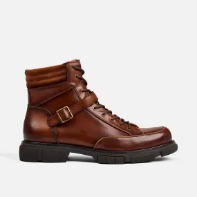 Atlas Brandy Leather Strap Boots