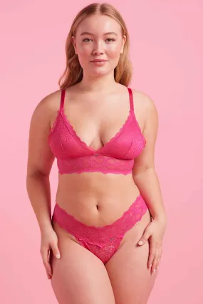 Bella Lace G String Pink