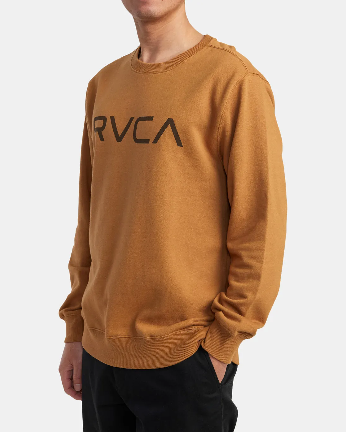 Big RVCA Crewneck Sweatshirt - Camel