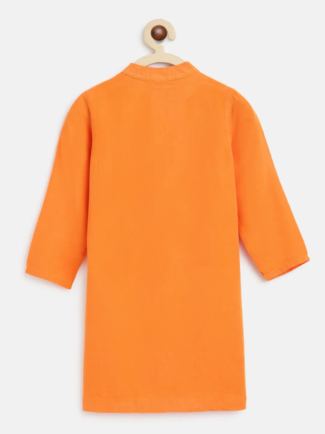 Boys Orange Casual Long Shirt