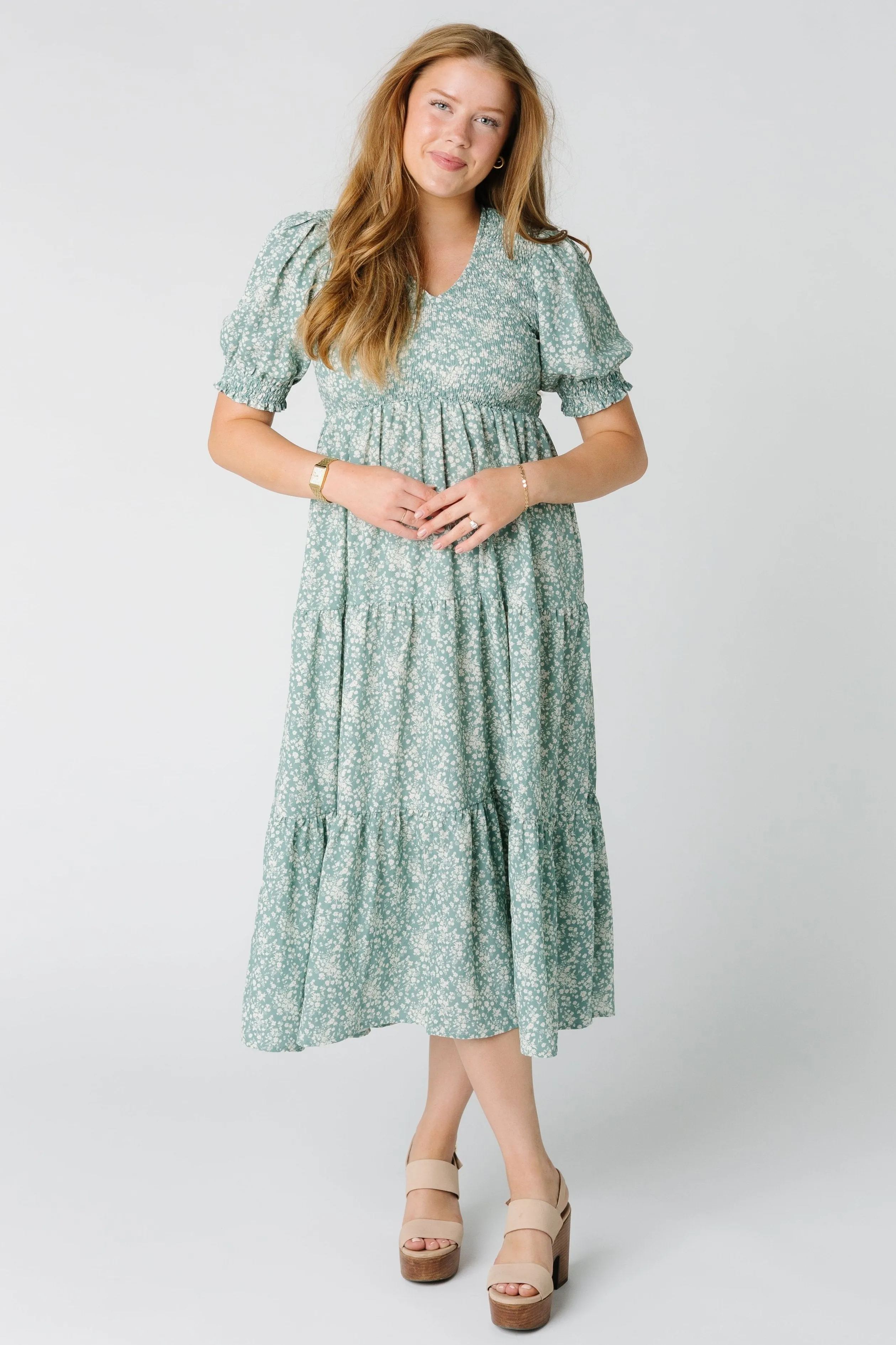 Brass & Roe Alison Smocked Dress