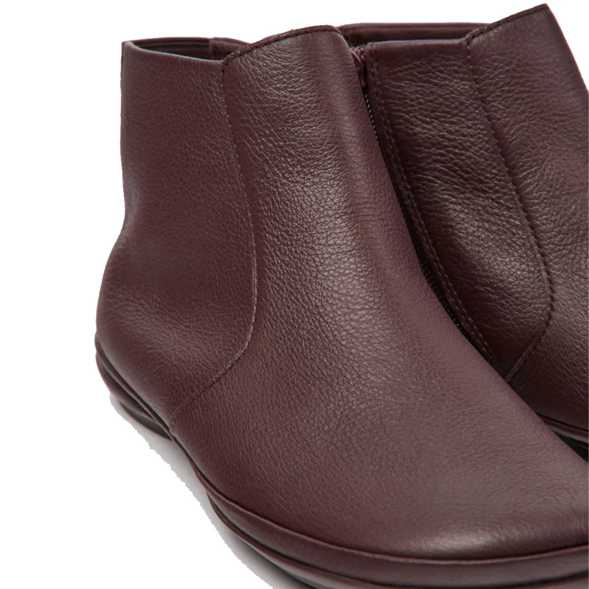 Camper Burgundy leather ankle boots for women   