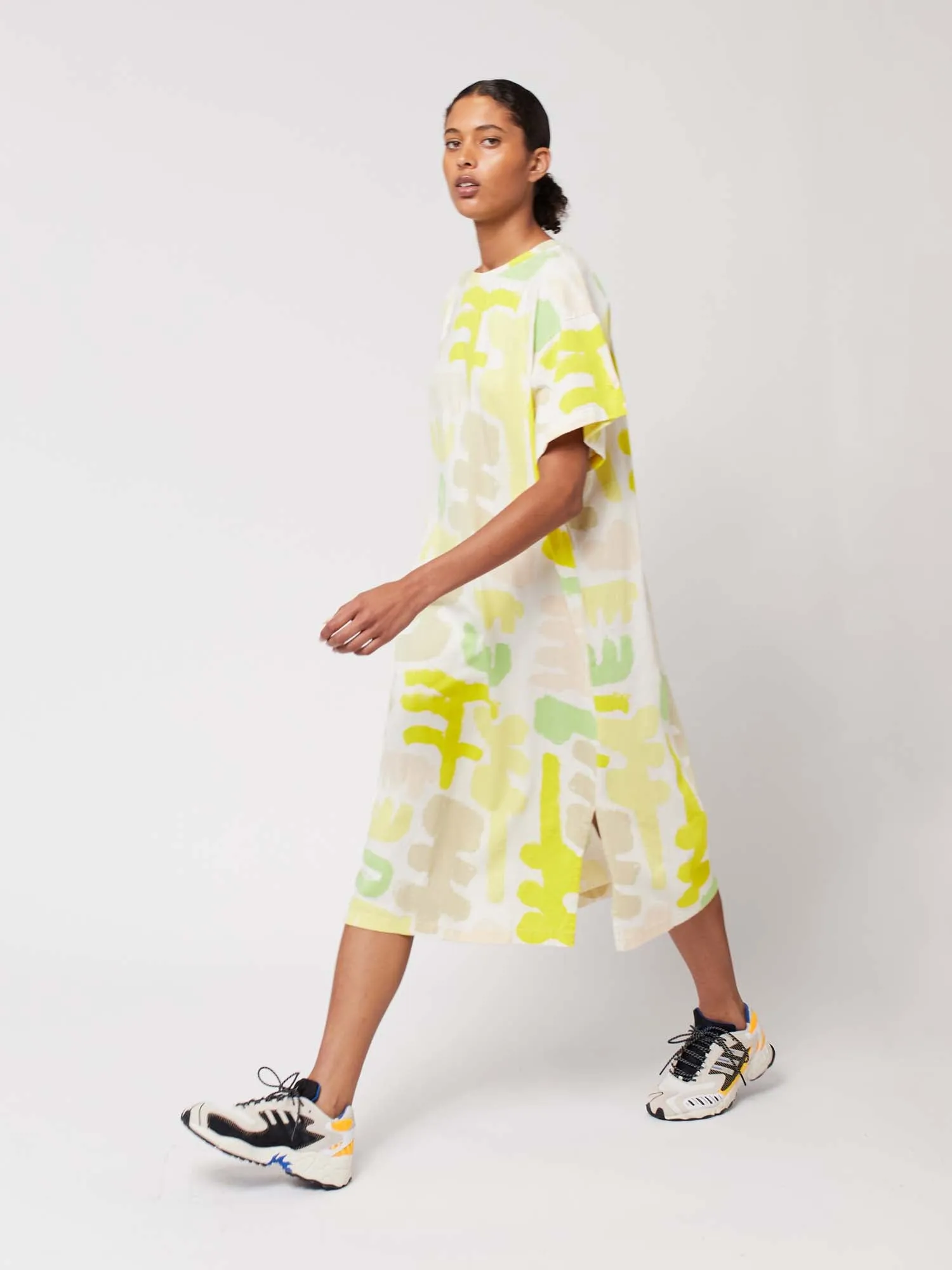 Carnival Print Long T-shirt Dress