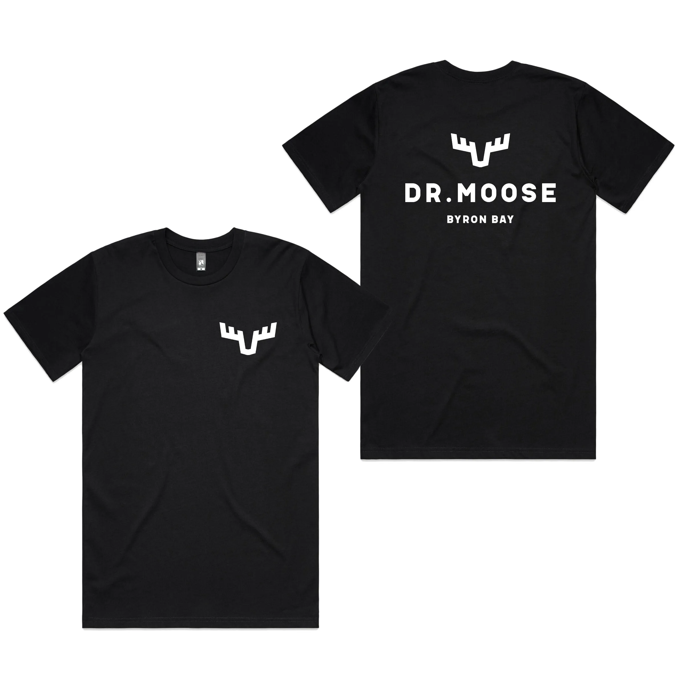 Dr. Moose Antlers Black T-Shirt