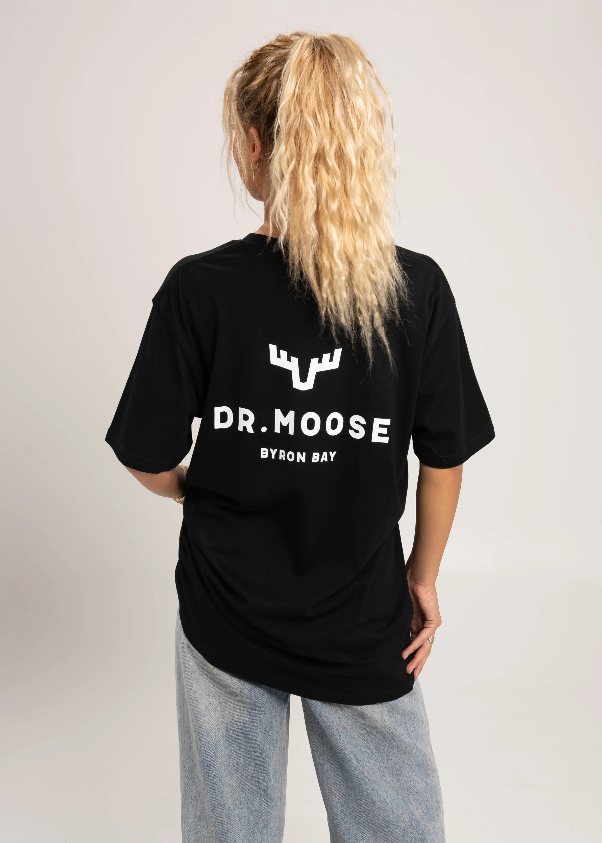 Dr. Moose Antlers Black T-Shirt