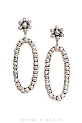 Earrings, Federico, Hoop, Baroque Pearls, Hallmark, Contemporary, 1543