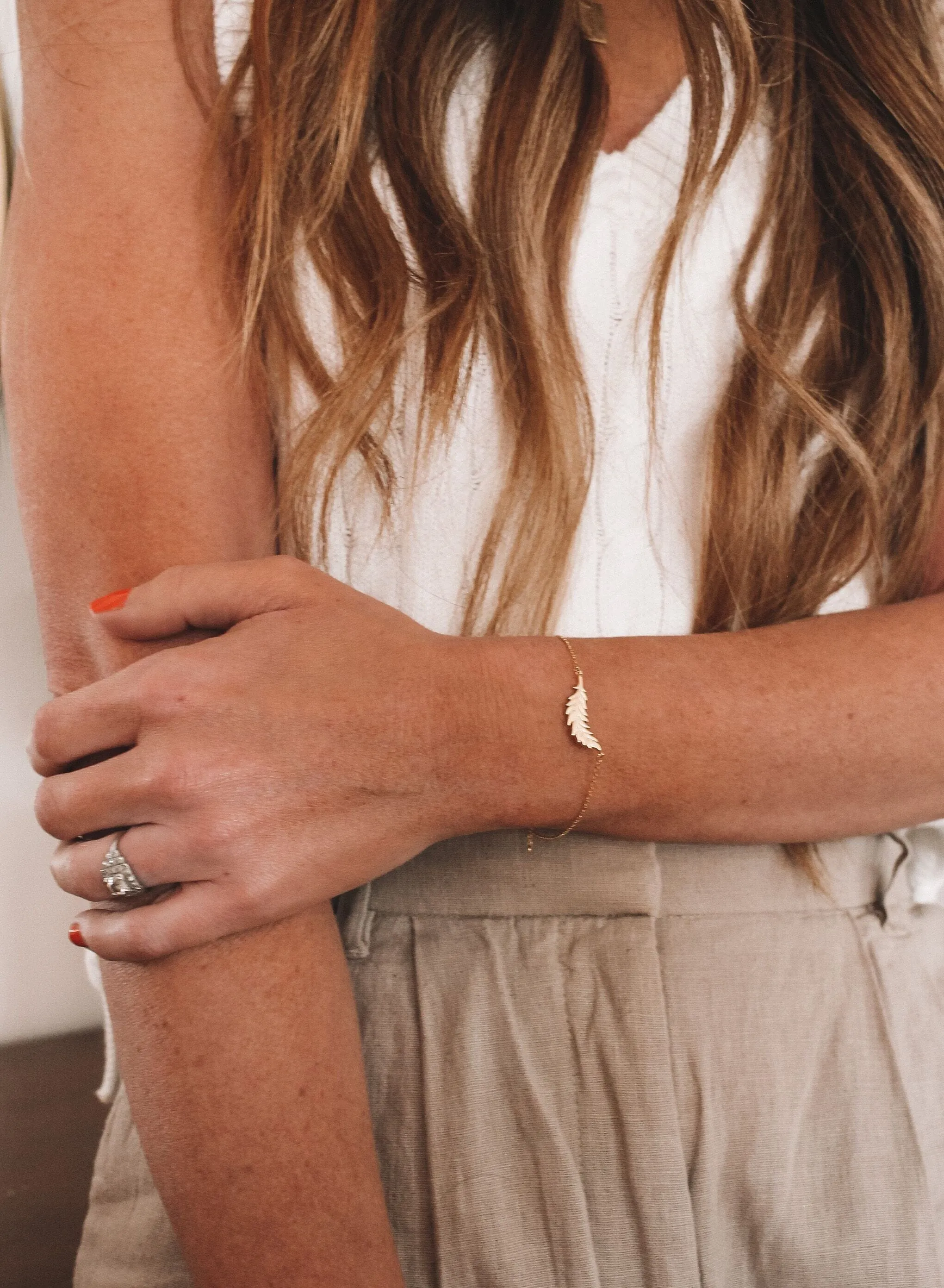 Flamingo Feather Bracelet by Lindsey Gurk