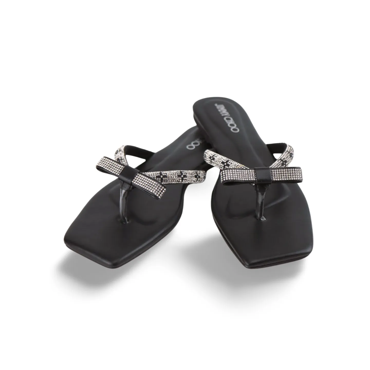 Glamorous Flip Flops with Crystal Embellishments