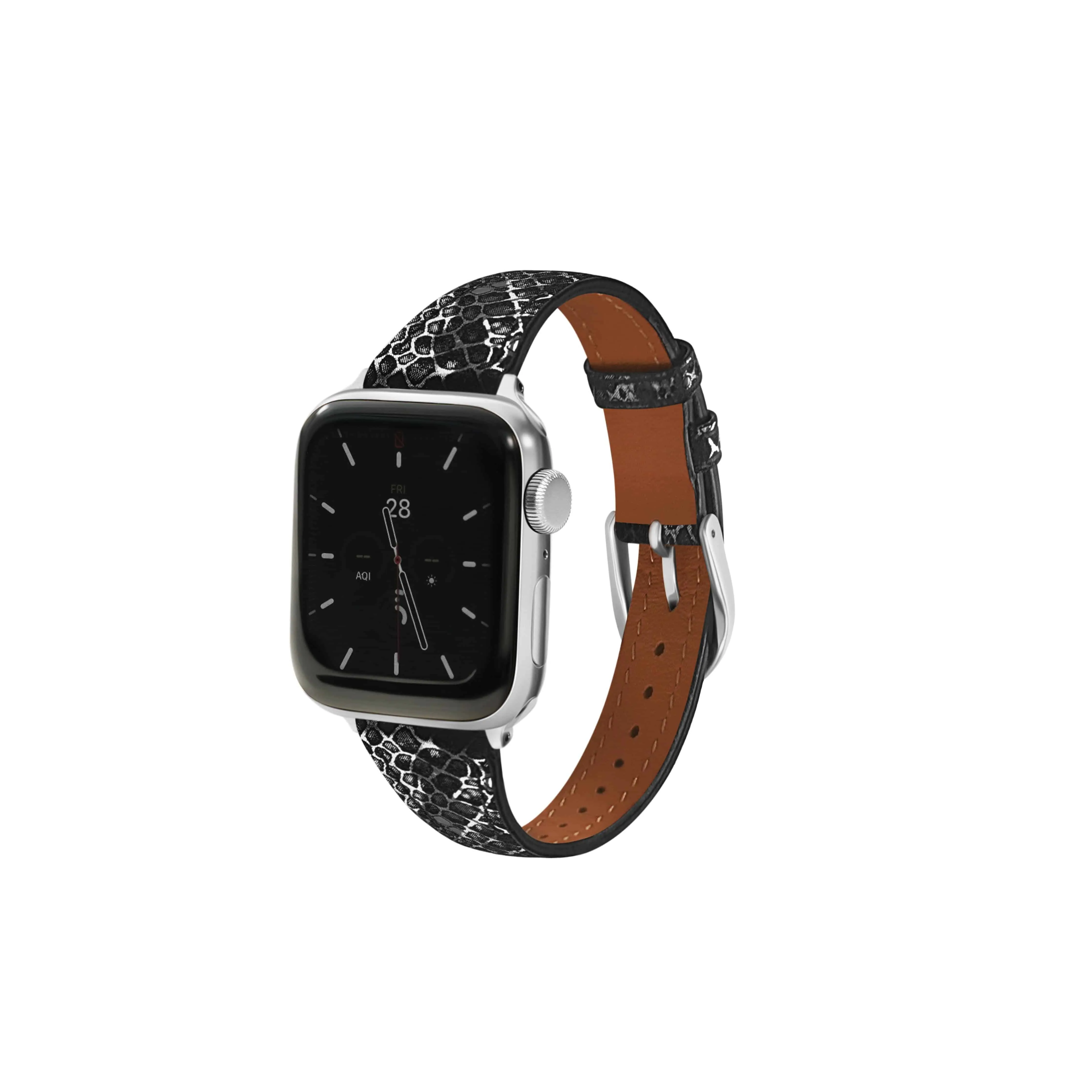 Goldenerre Metallic Snakeskin Printed Band for the Apple Watch