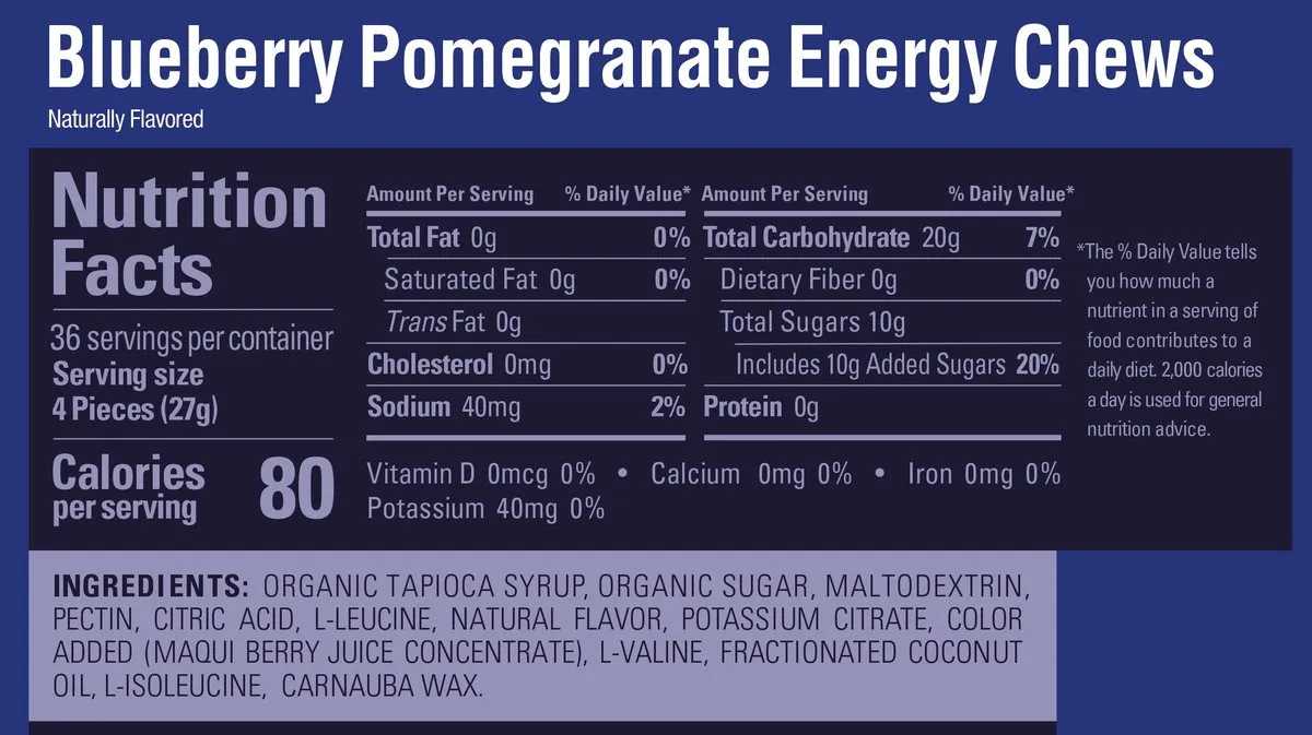 Gu Energy Chews- Blueberry Pomegranate