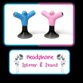 Headphone Splitter and Stand Pink