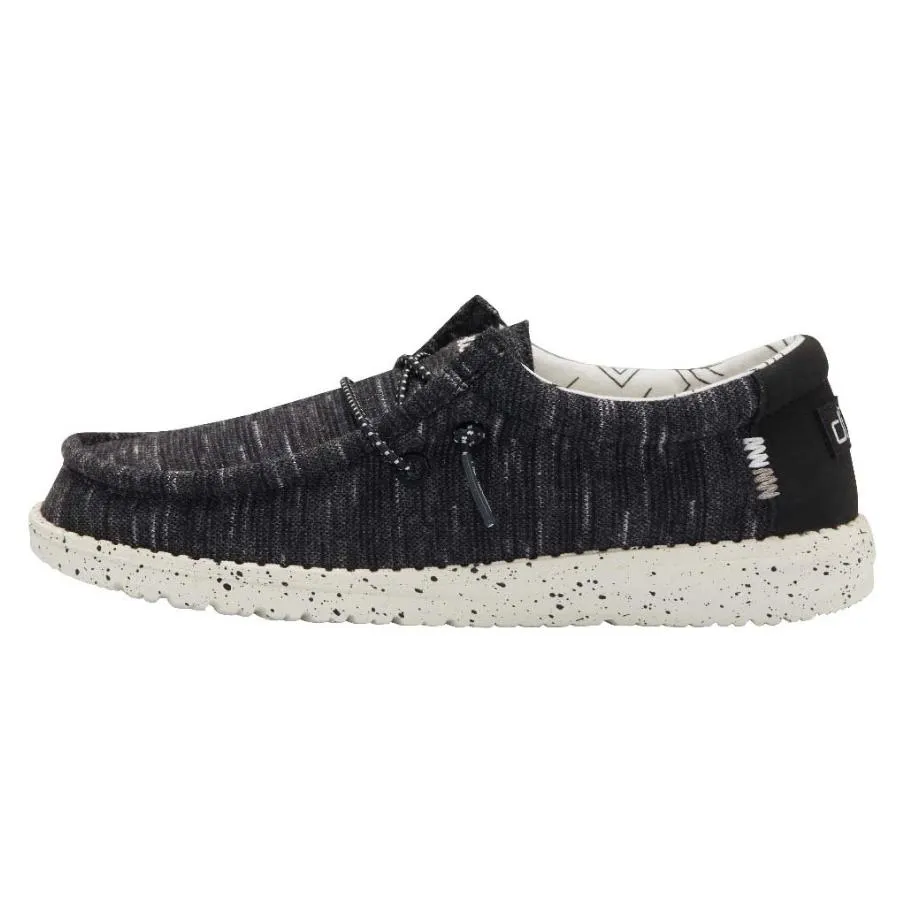 Hey Dude Youth Black Wally Stretch Shoe