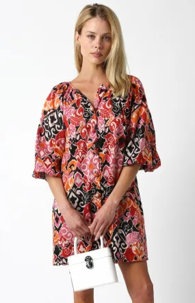 Ikat Button Up Dress