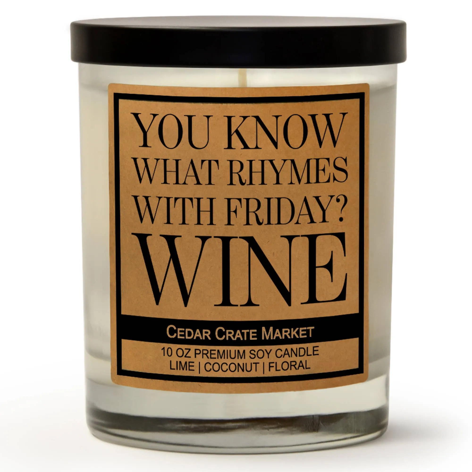 Know What Rhymes With Friday? Wine | Island Coconut Lime Candle