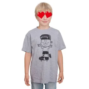 Koloss Kids T-Shirt Rollbrett heather grey