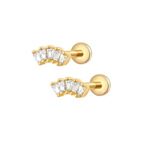 Luxuary Crown Jewel Helix Flat Back Cartilage Earrings