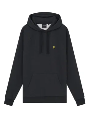 Lyle & Scott Raglan Racked Hoodie/Black Ice Marl - AW23 SALE