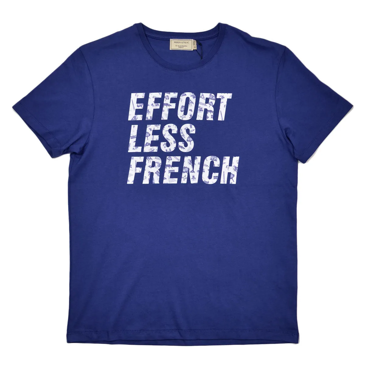 Maison Kitsuné - Effortless French Printed T-shirt- Blue