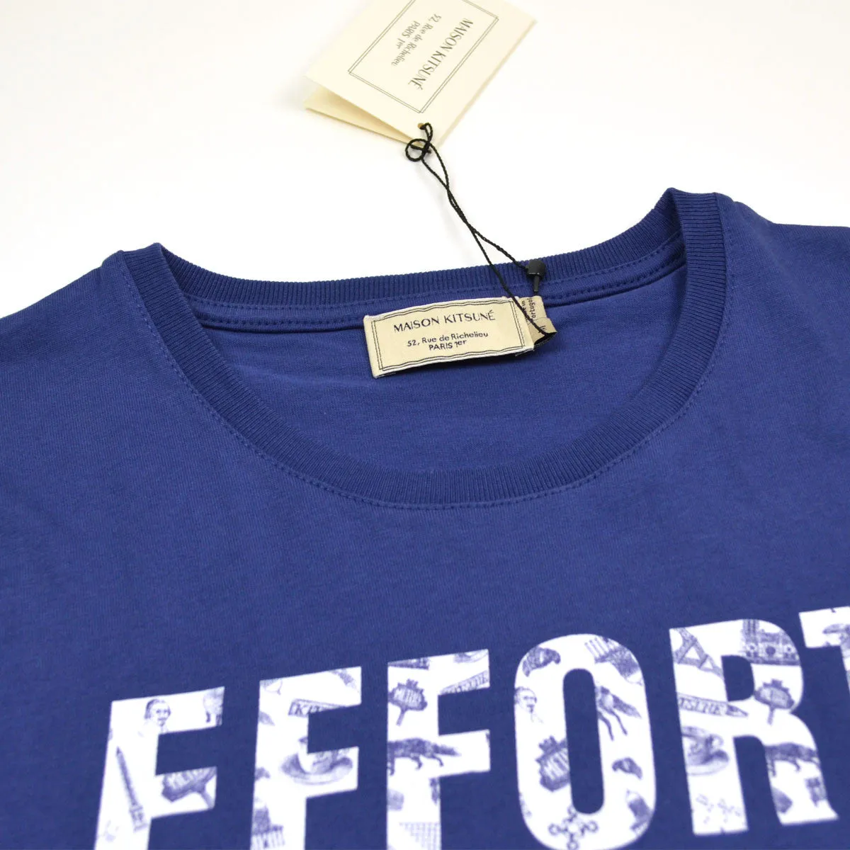 Maison Kitsuné - Effortless French Printed T-shirt- Blue