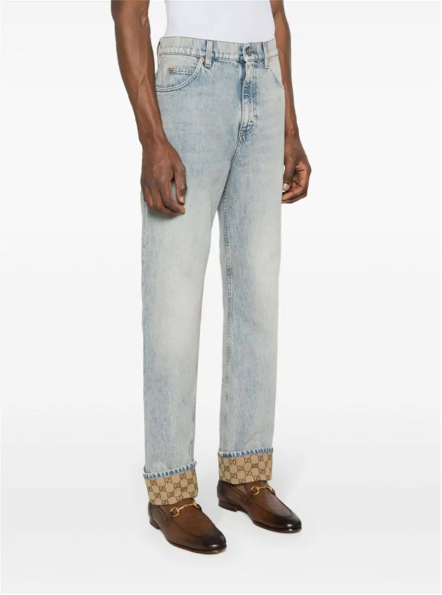 MID-RISE STRAIGHT-LEG JEANS