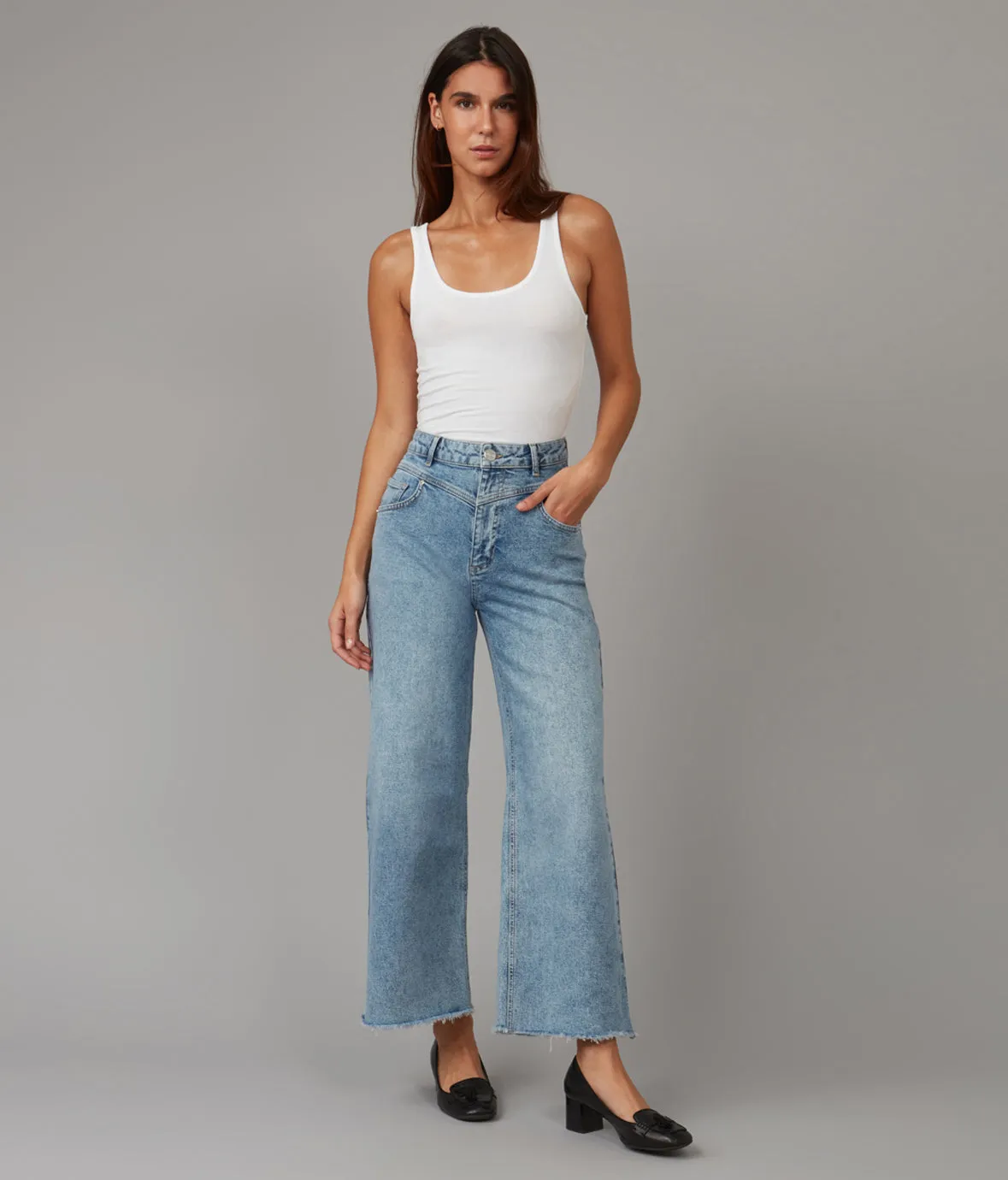 MILAN-JB High Rise Wide Leg Jeans