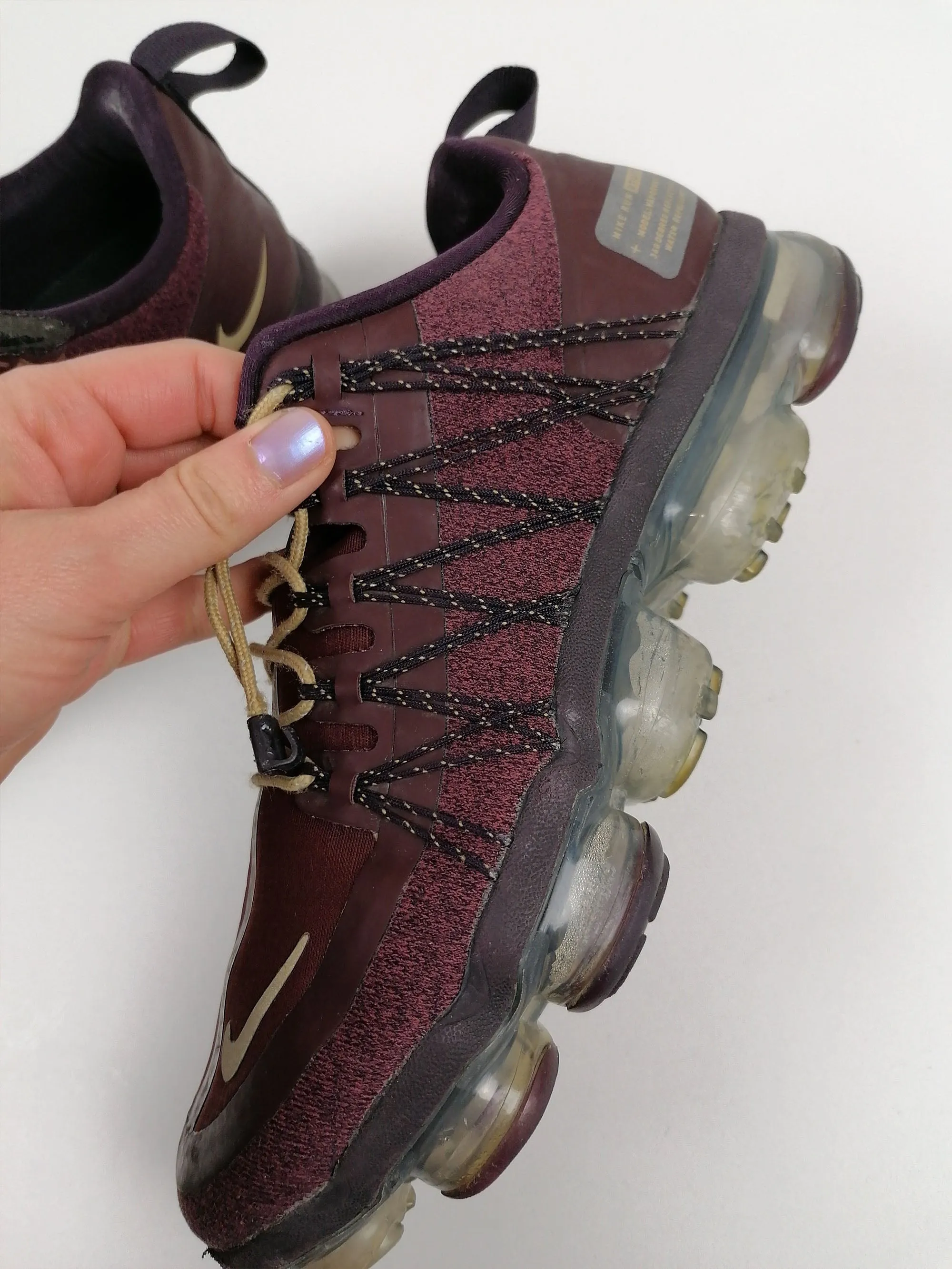 Nike Air VaporMax Run Utility Burgundy Crush 2018 Women's Sneakers  ~ size EU 38.5 / US 7.5 / uk 5