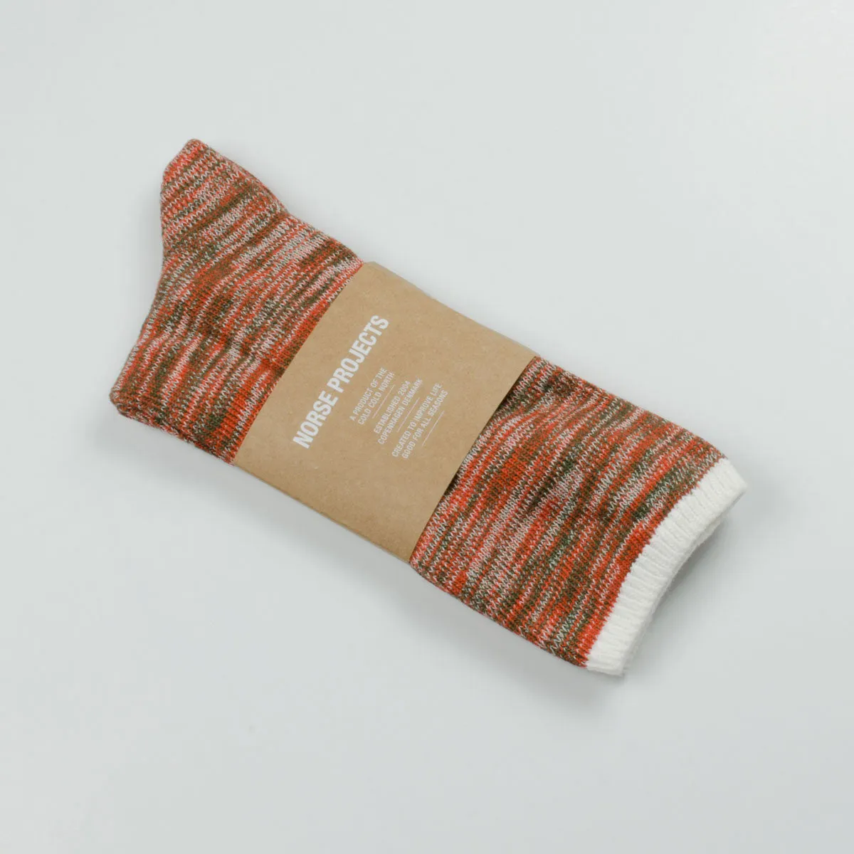 Norse Projects - Bjarki Blend Socks - Orange