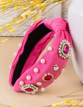 Pink Bling concho headband