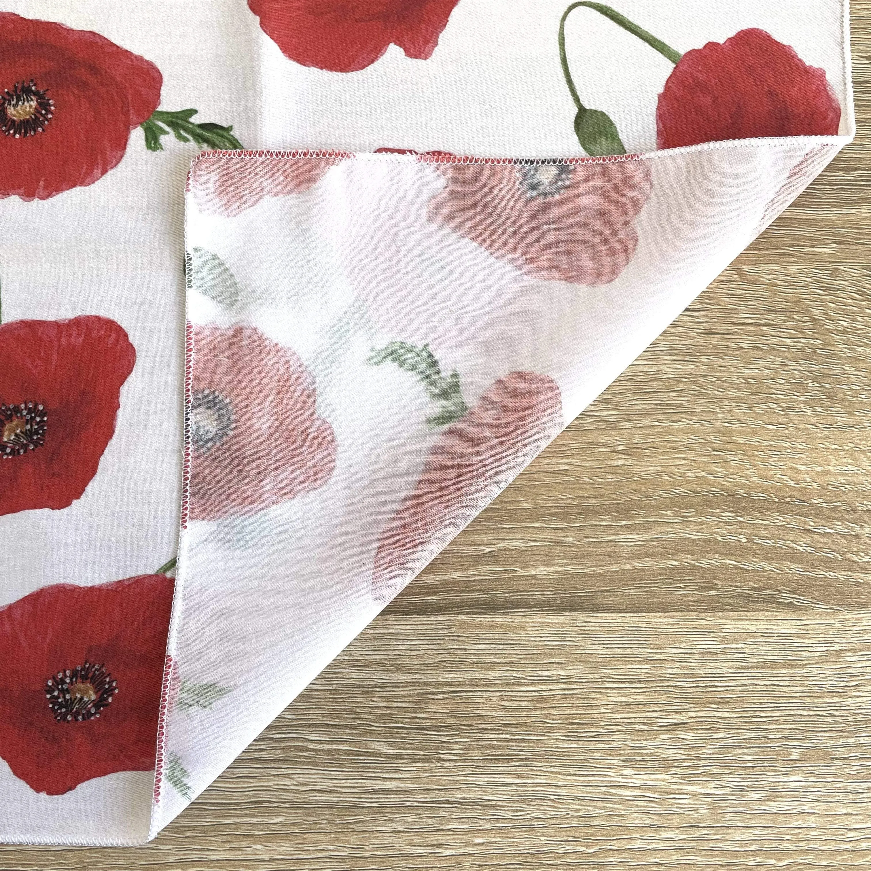 Red Poppy Handkerchief