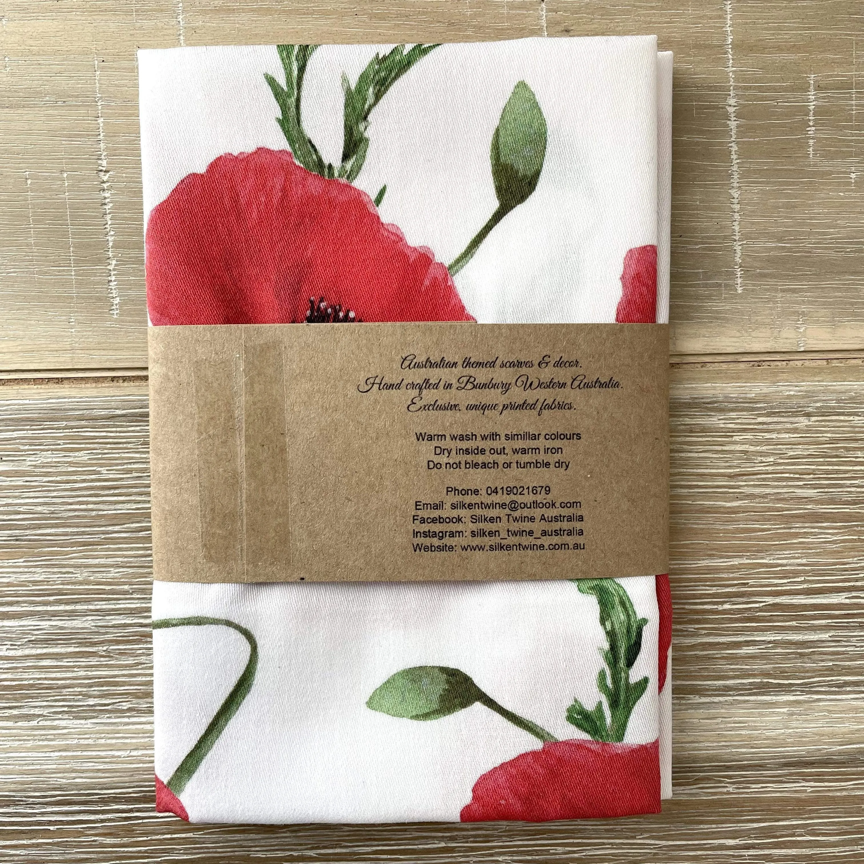 Red Poppy Handkerchief