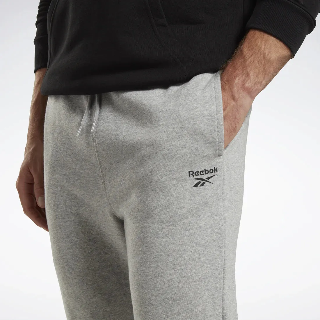 REEBOK MEN'S RI SMALL VECTOR GREY TRACKPANTS