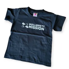 Rollbrett Mission Kids T-Shirt Bar Logo schwarz