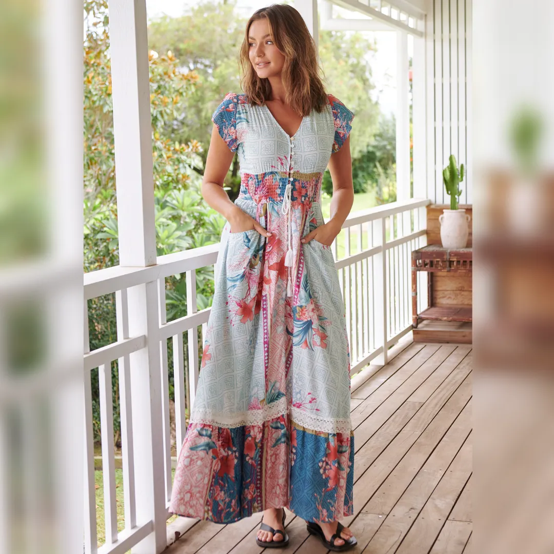 Romi Maxi Dress in Cemeli Print