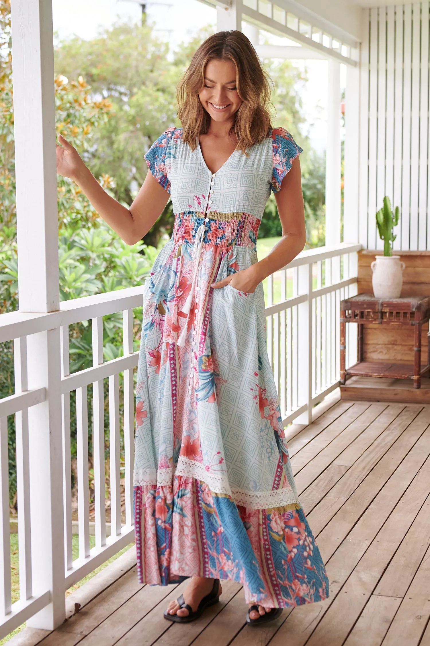 Romi Maxi Dress in Cemeli Print